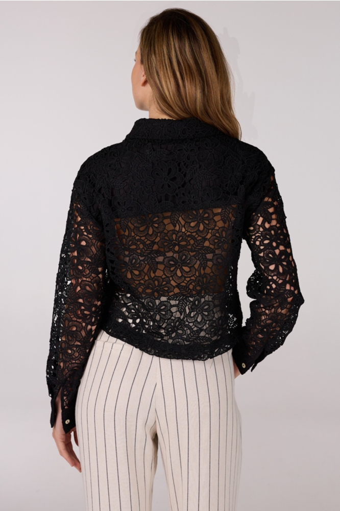 FAE SS25 JASJE CL CROCHET LONG S 000999 BLACK